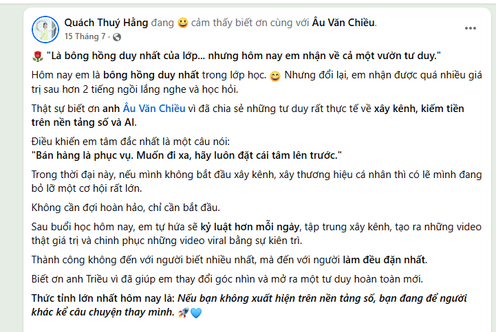 Phản hồi về tư duy xây kênh và AI